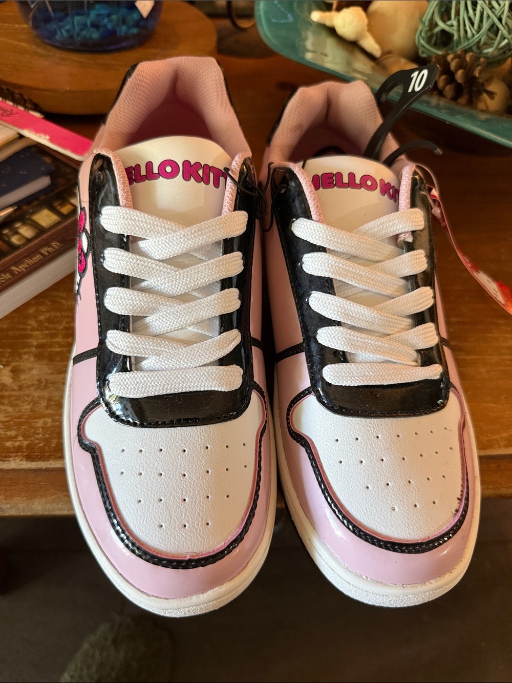 Hello Kitty Pink White & Black Low-Top Sneakers